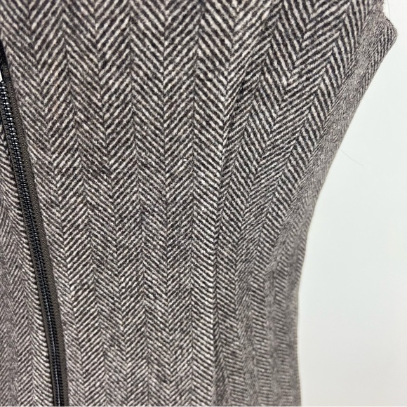 Reformation Willene Sleeveless Tweed Wool Mini Dress Size 8 Brown - Picture 7 of 9